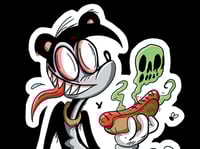 Image 3 of Skitzo Sticker- Hot Dog Snack
