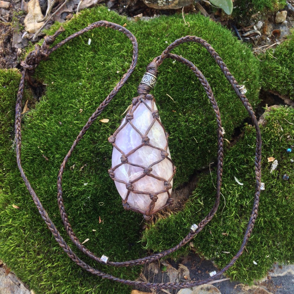 Image of Amethyst Hemp Necklace