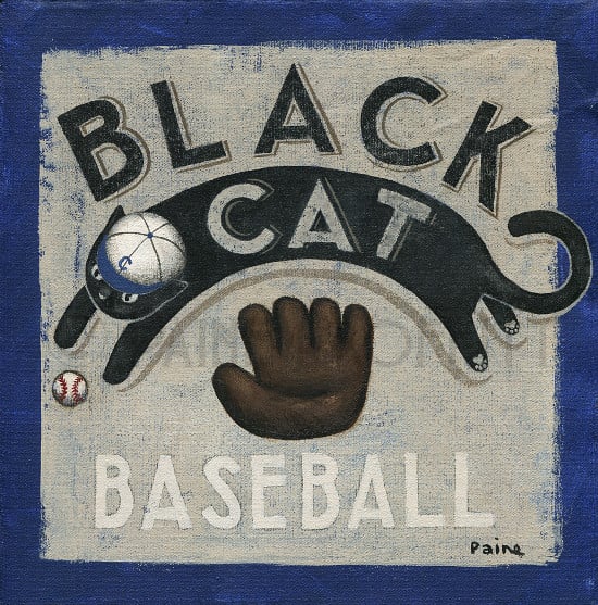 Image of Black Cat Baseball I