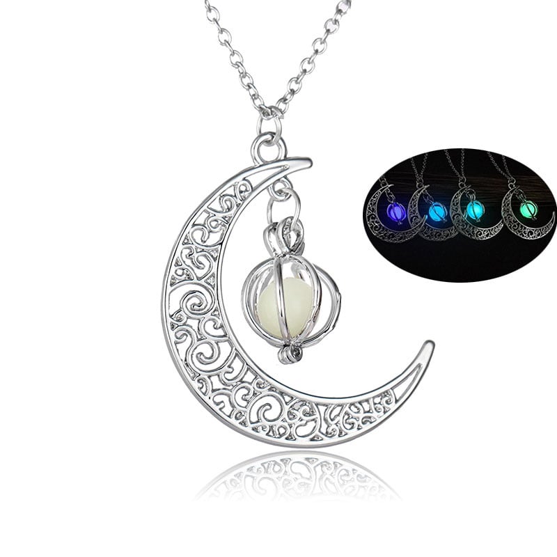 Image of Women's shine moon Charm Luminous Stone Pendants