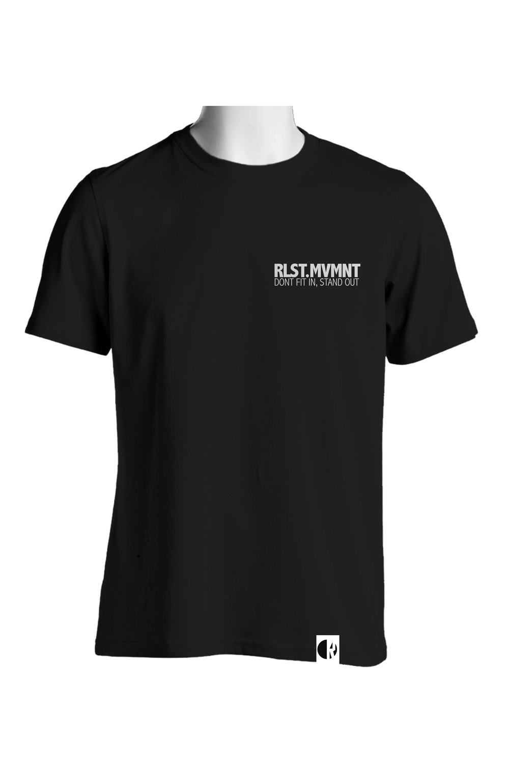 Image of Black RLST MVMNT (longline) tee