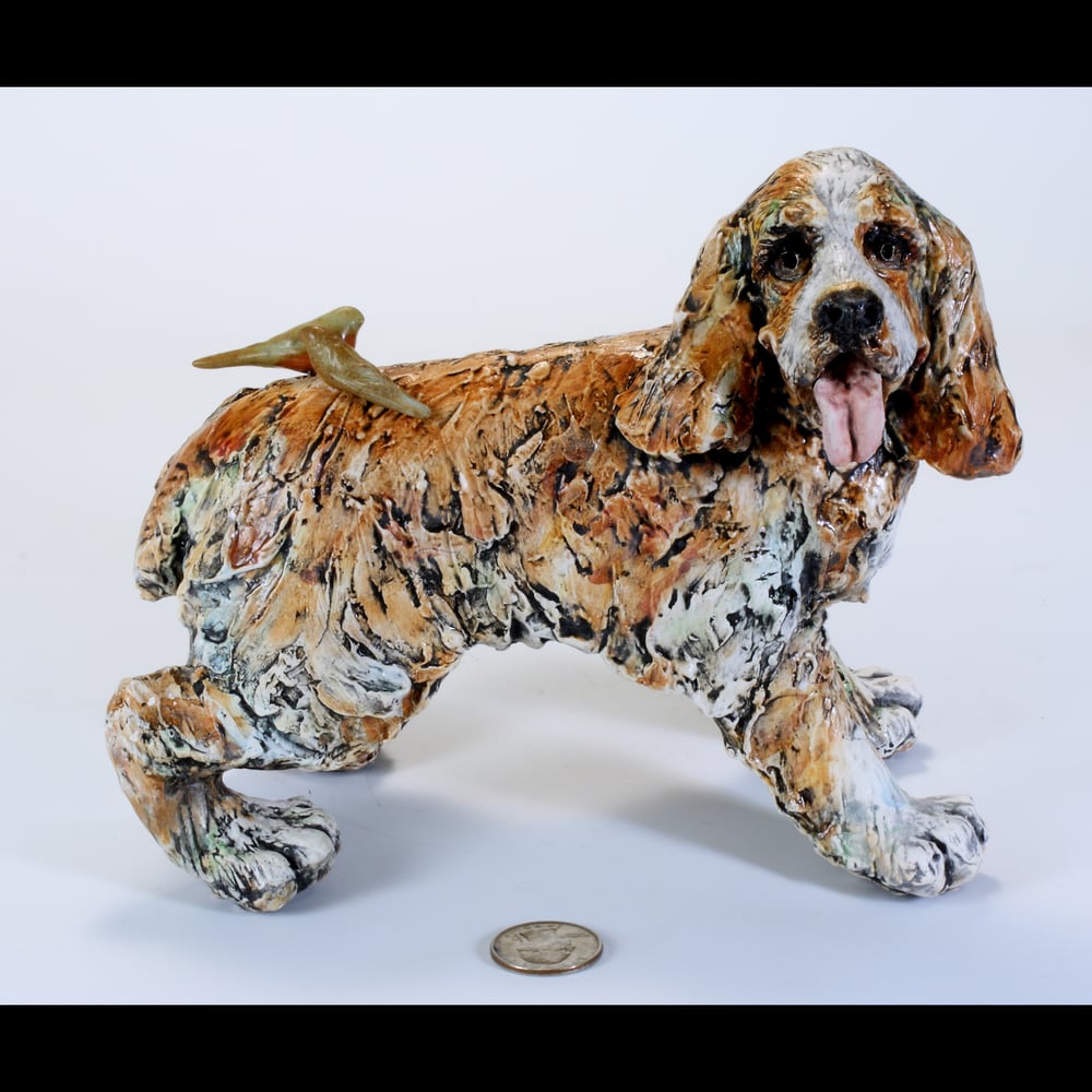 Image of Ceramic Dog Sculpture - Lucky