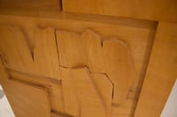 Image 4 of Folk Art Wooden Screen with Abstract Design