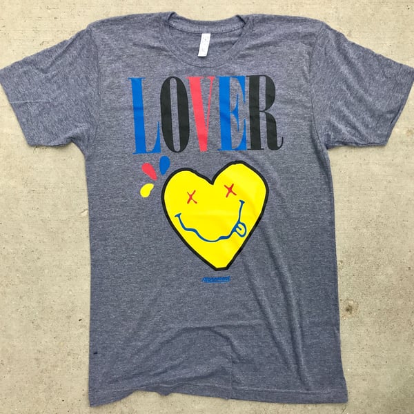 Image of The "LOVER" Tee Multi in Gray Triblend