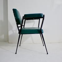 Image 2 of Pair of Italian Armchairs with Metal Frames, 1950s