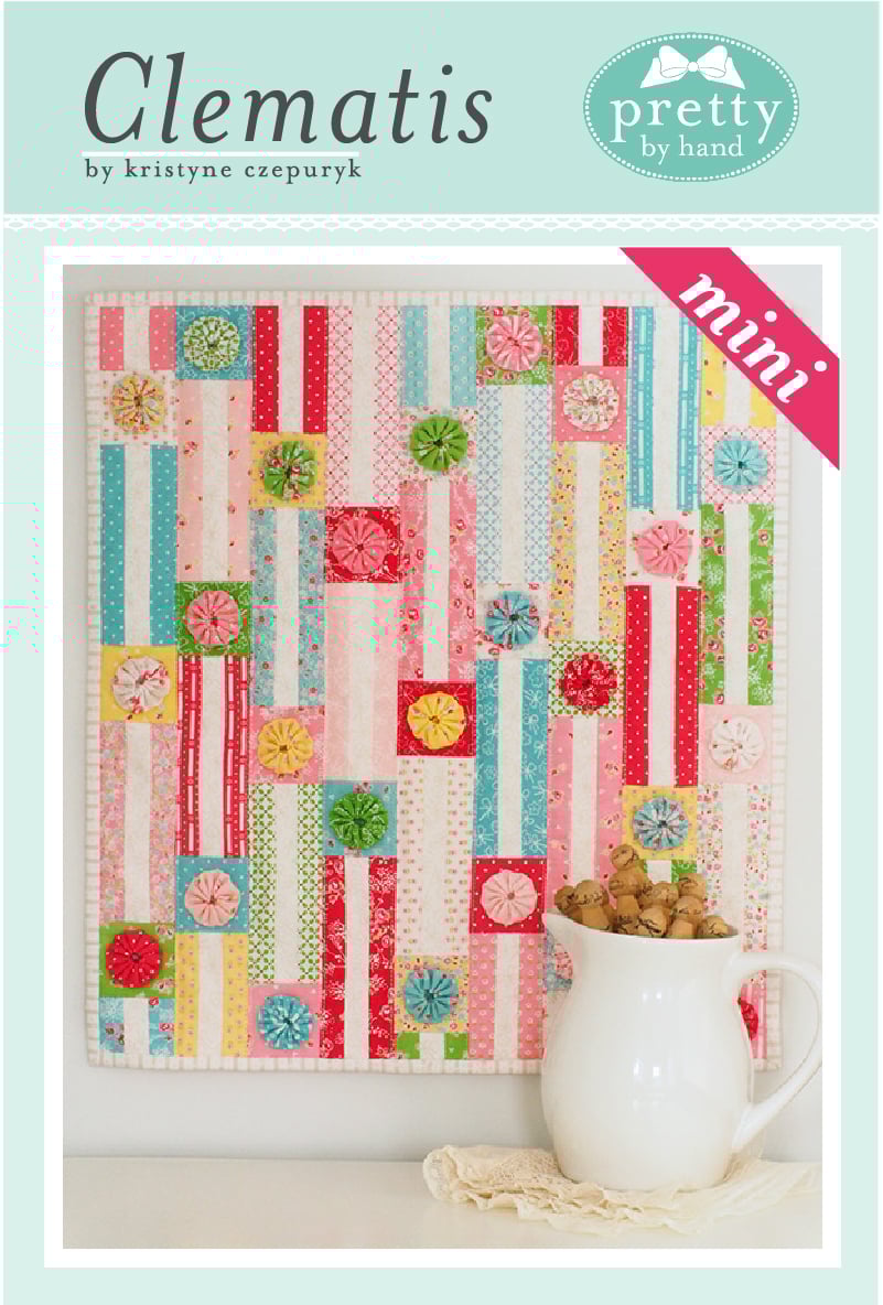 Image of PDF ONLY - Clematis Mini Quilt Pattern