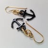 AnchorsAweigh - Black Anchor Earrings