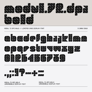 Image of Modul 72 dpi Font Family (3 fonts)