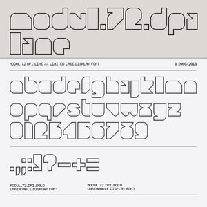Image of Modul 72 dpi Line font