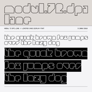 Image of Modul 72 dpi Line font