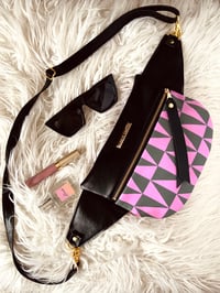Image 1 of Pink and Gray crossbody 