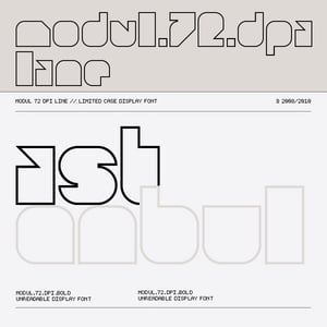 Image of Modul 72 dpi Line font