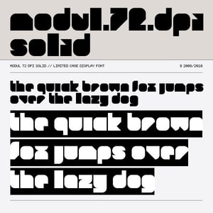 Image of Modul 72 dpi Solid font