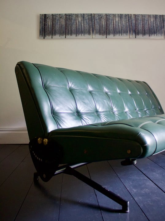 Image of D70 Leather Sofa by Osvaldo Borsani