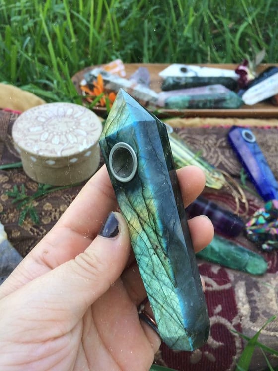 Image of ~RAINBOW BLUE~ Labradorite W/Carb