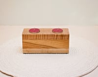 Image 2 of Tea Light Wood Candle Holder made of Tiger Maple and Walnut, Candle Home Decor