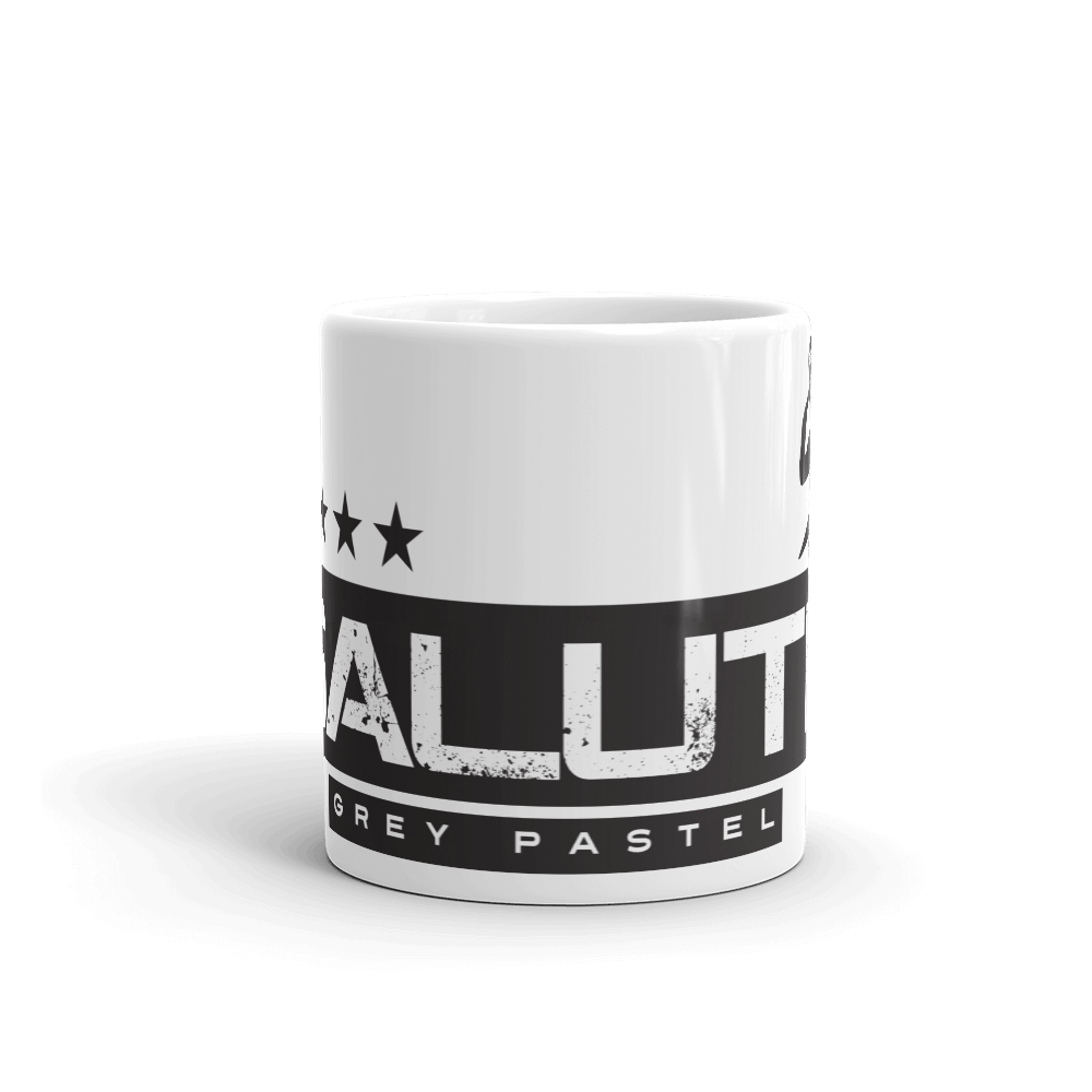 Grey Pastel "Salute" Coffee Mug