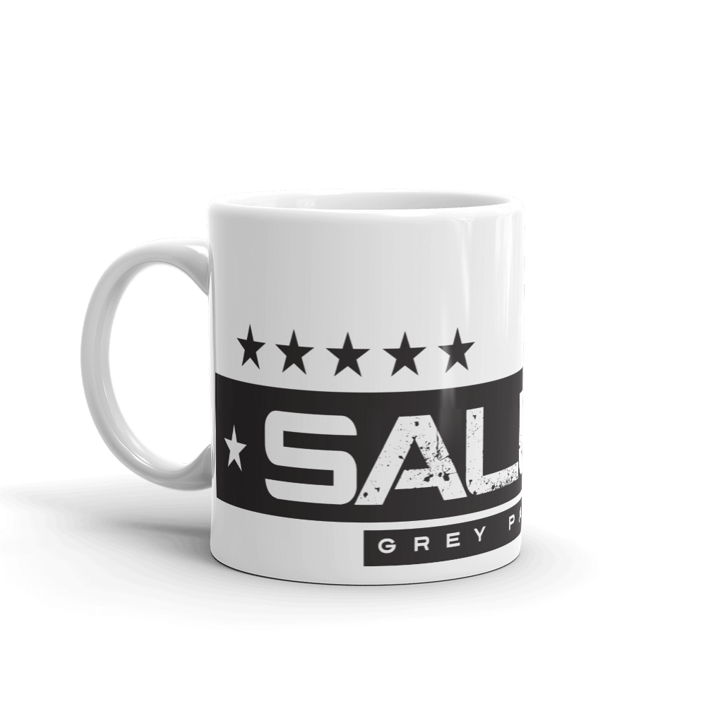 Grey Pastel "Salute" Coffee Mug