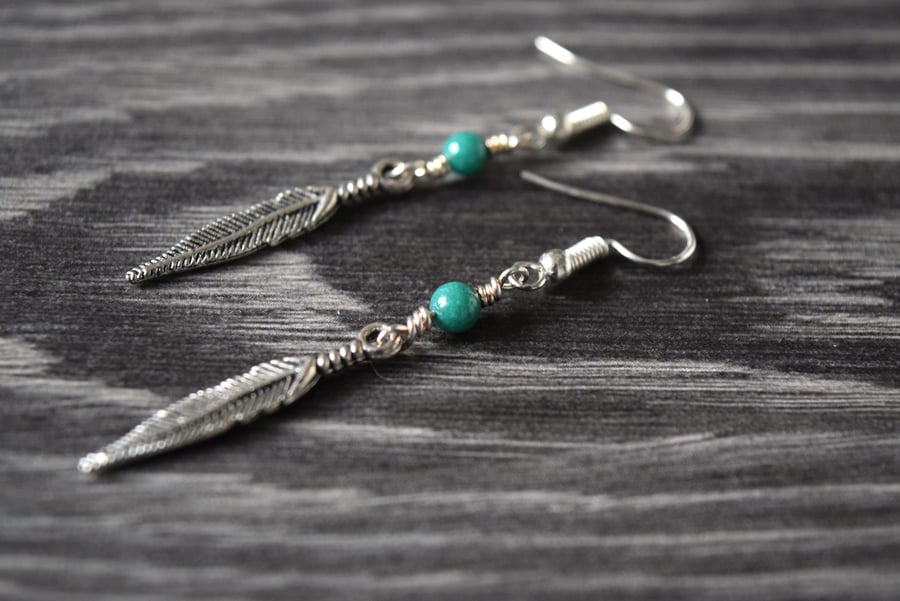 Image of The Silver Feather Earrings