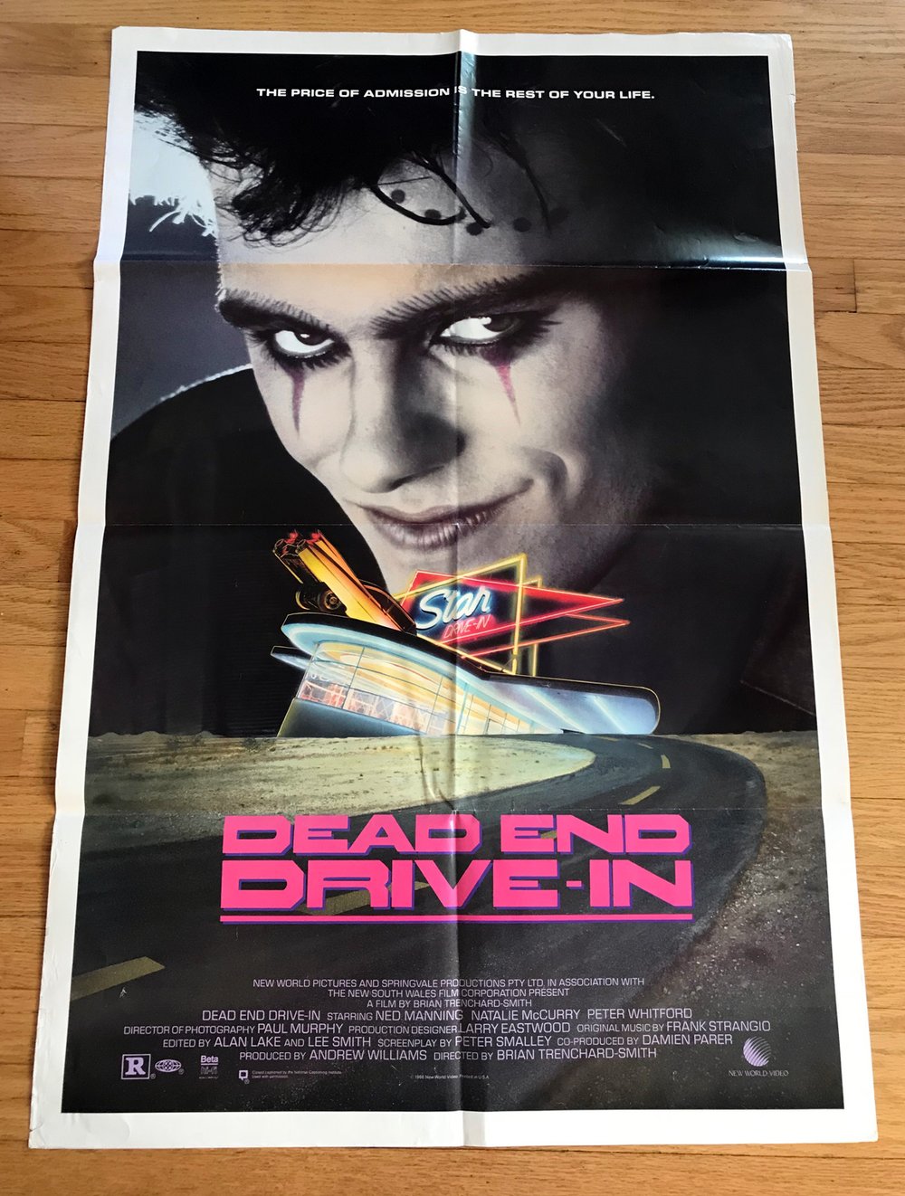 1986 DEAD END DRIVE-IN Original New World Video Promo Poster