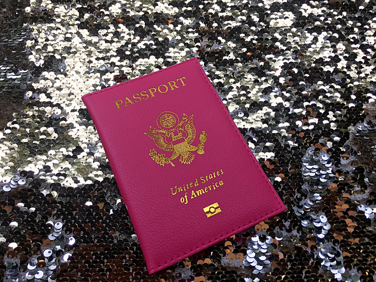 *GLAM GLOBETROTTER* HOT PINK PASSPORT COVER / LastNameDiva