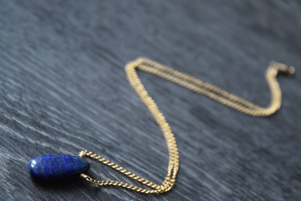 Image of The Lapis Drop necklace
