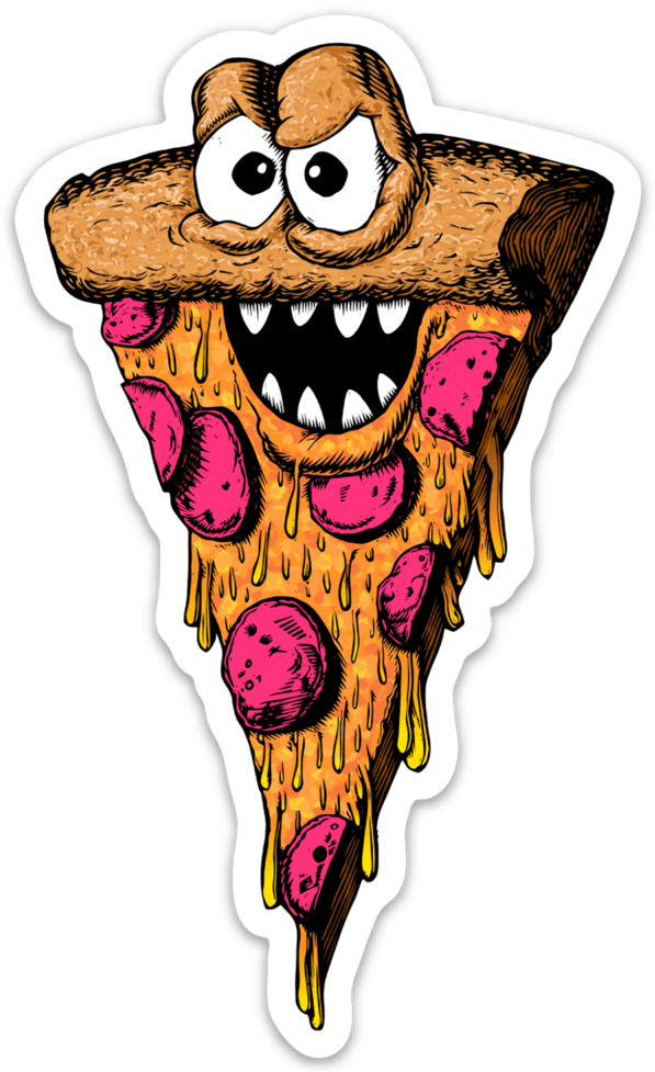 Pizza Walrus Enamel Pin + Free Pizza Monster Sticker**