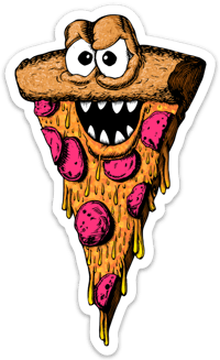 Image 3 of Pizza Walrus Enamel Pin + Free Pizza Monster Sticker**