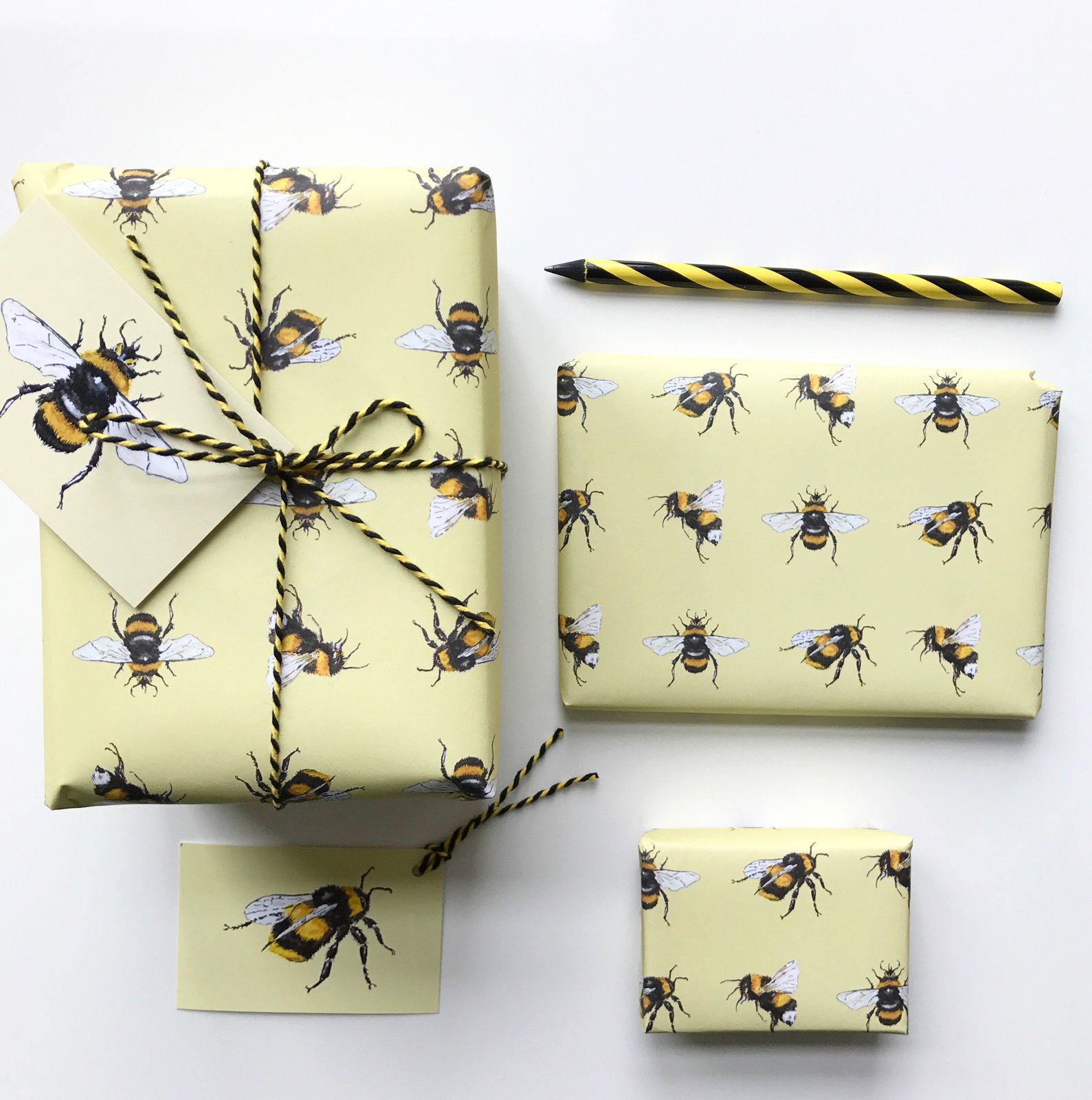 Bumble bee wrapping clearance paper