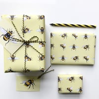 Image 1 of Yellow Bee gift wrap range  - 100% recycled