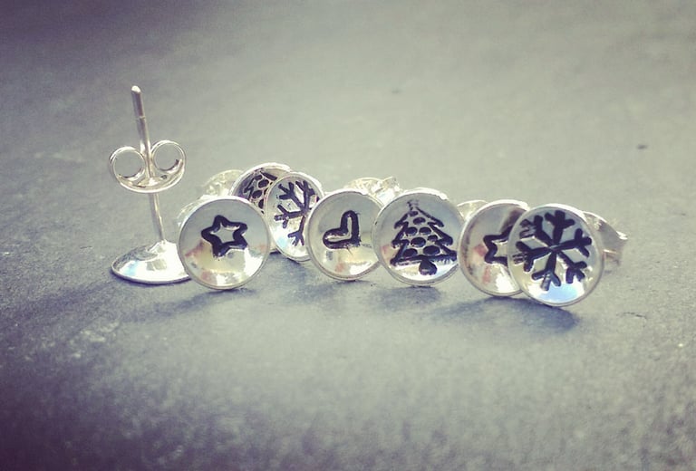Star Tiny Silver Stud Earring Image 4