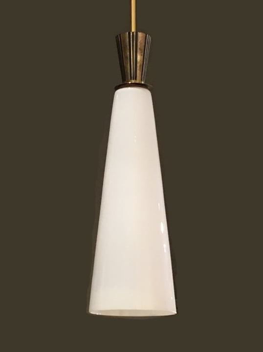 Image of White Glass Pendant Light