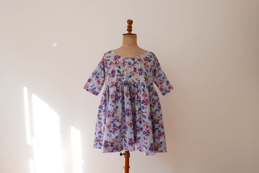 Image of Mimi Dress in Blue Roses