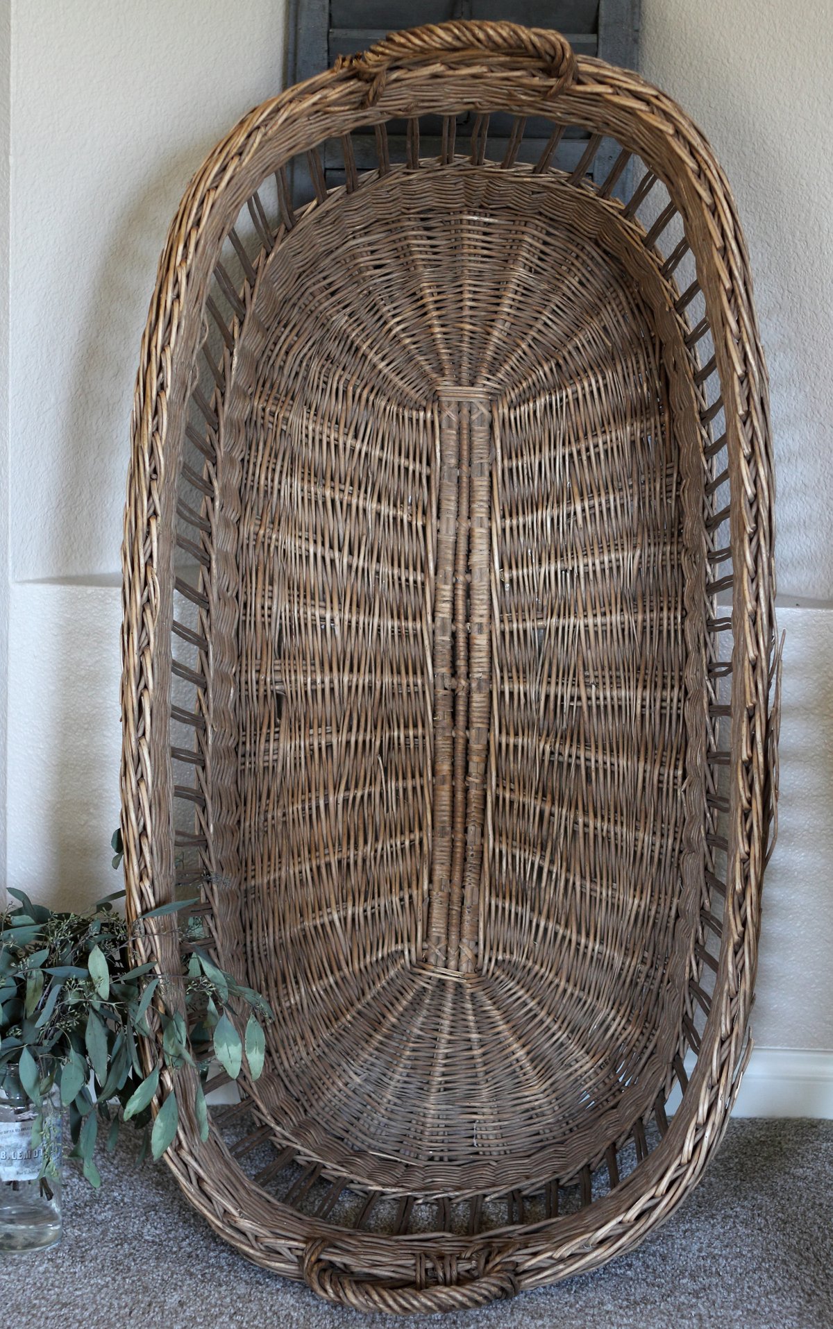 Image of Large Vintage Rustic Basket (Local Pick-up Only)