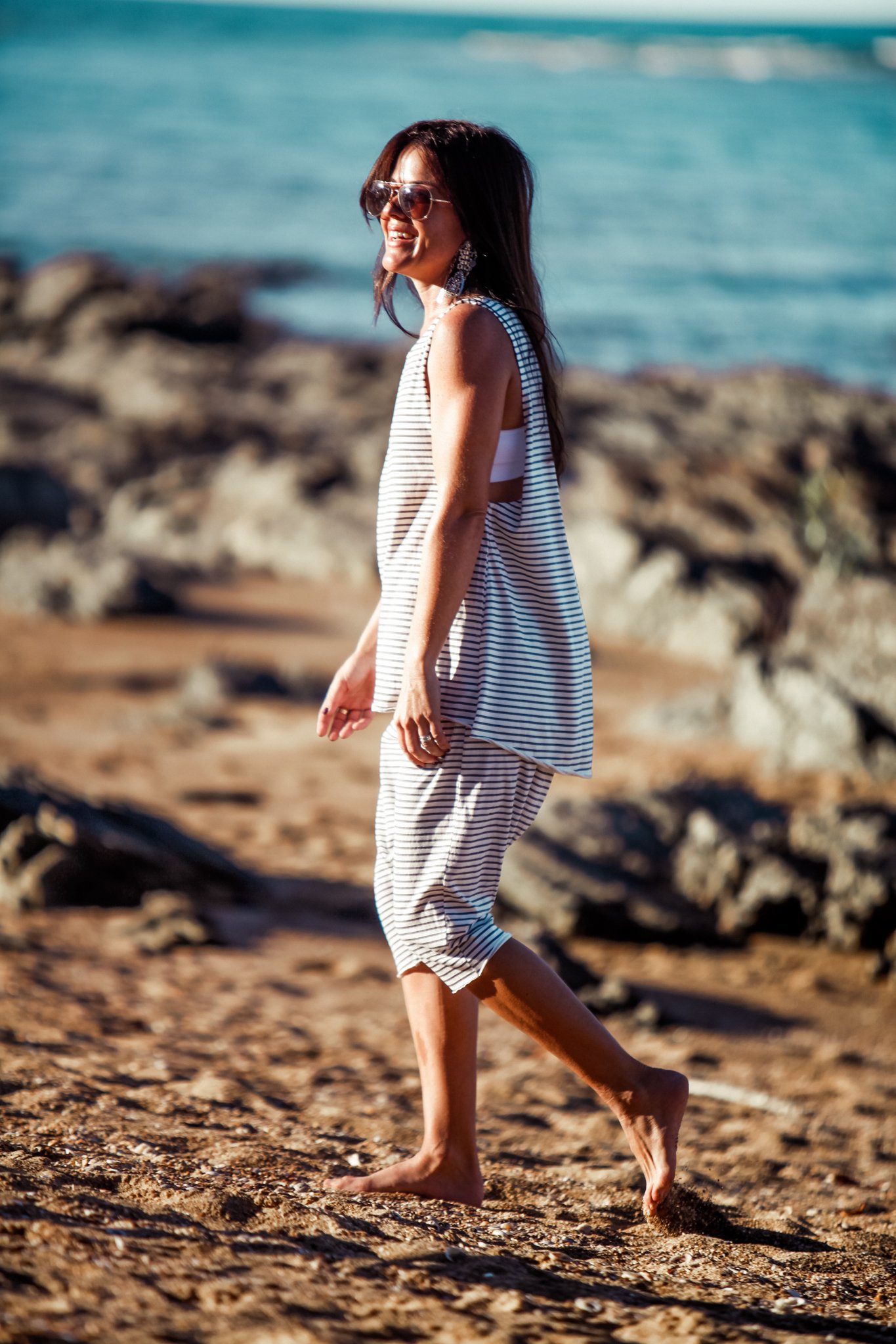 Image of Pocket Tank II - charcoal stripe