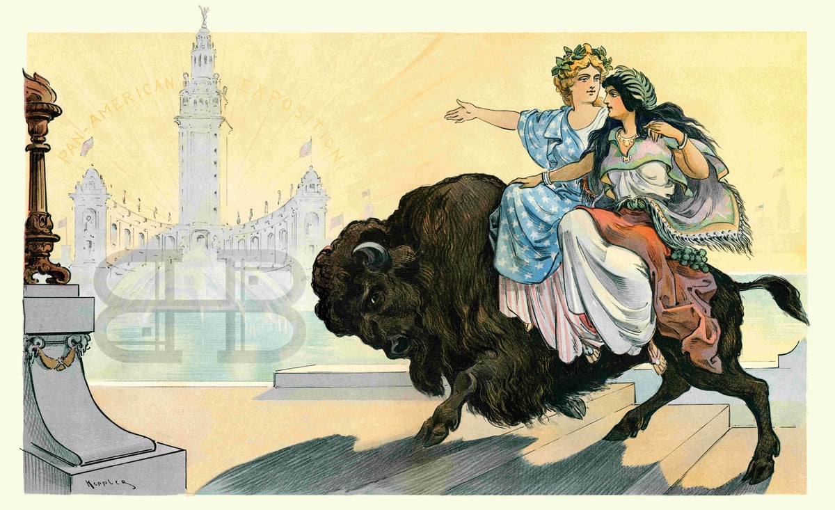 Buffalo History Buff — PanAmerican Puck Riding Together on a Buffalo