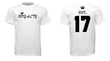 Image of First drop royalty T white
