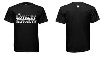 Image of Loyalty over Royalty T black