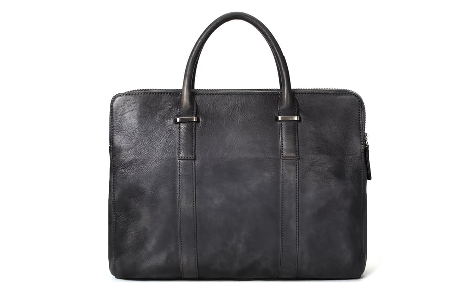 Image of Vintage Vegetable Tanned Leather Briefcase, Men Messenger Bag, Laptop Bag 9043