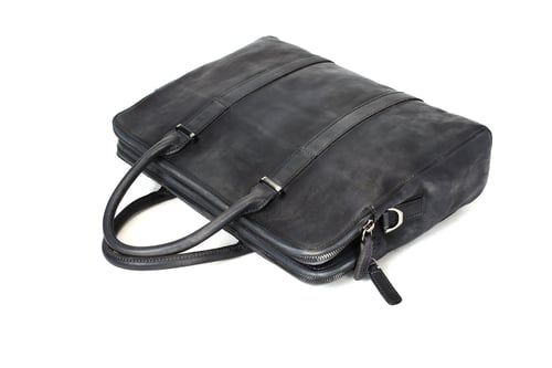 Image of Vintage Vegetable Tanned Leather Briefcase, Men Messenger Bag, Laptop Bag 9043