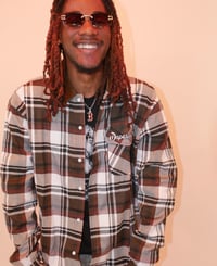 Image 5 of Dopesque flannel (brown/white/olive)
