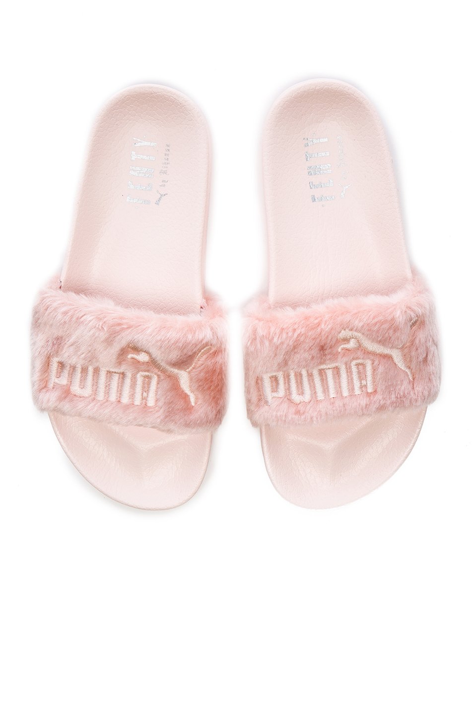 Image of Pink Fenty Fur Slides