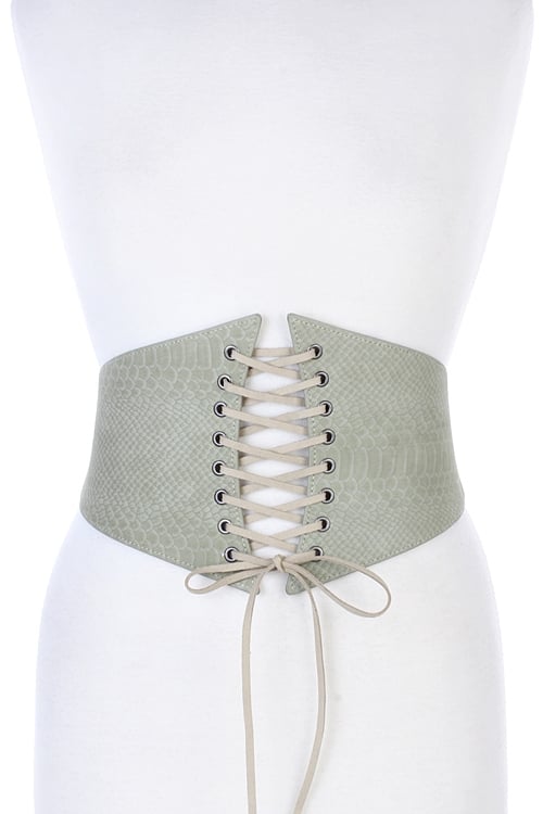 Image of Stretch Corset Faux Leather Belt