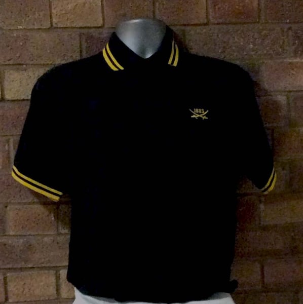 Image of Short Sleeved Black and Yellow Polo (Free UK postage)