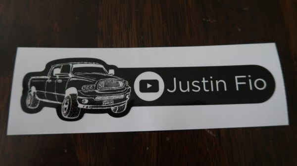 Image of Youtube Justin Fio Decal