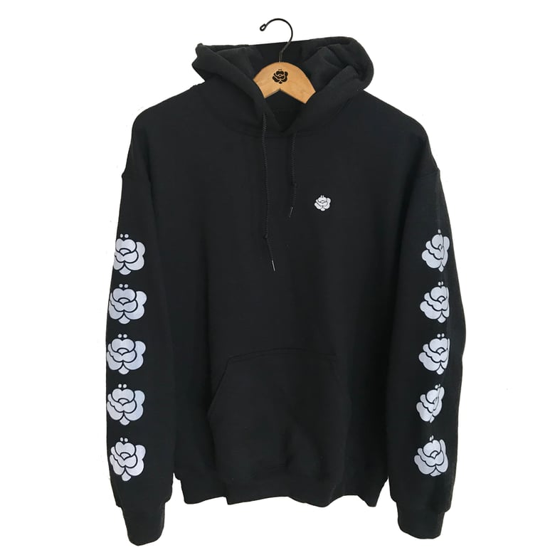 Image of Mirror Sleeve Classic Embroidered Black Pullover