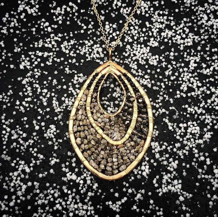 Image of Gold Yoni talisman necklace