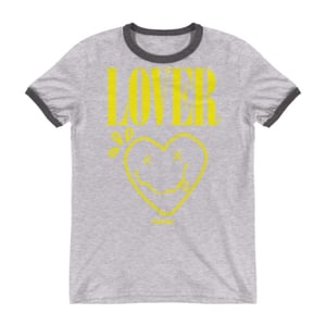 Image of The "Lover" Ringer Tee in Gray/Charcoal
