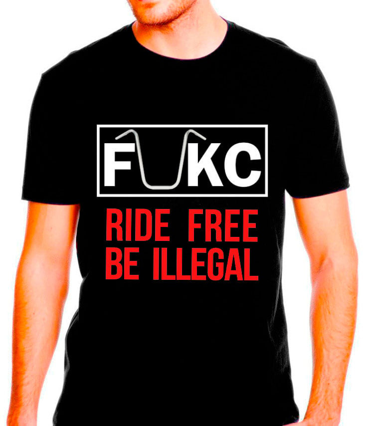 Image of RIDE FREE- BE ILLEGAL (BLACK)
