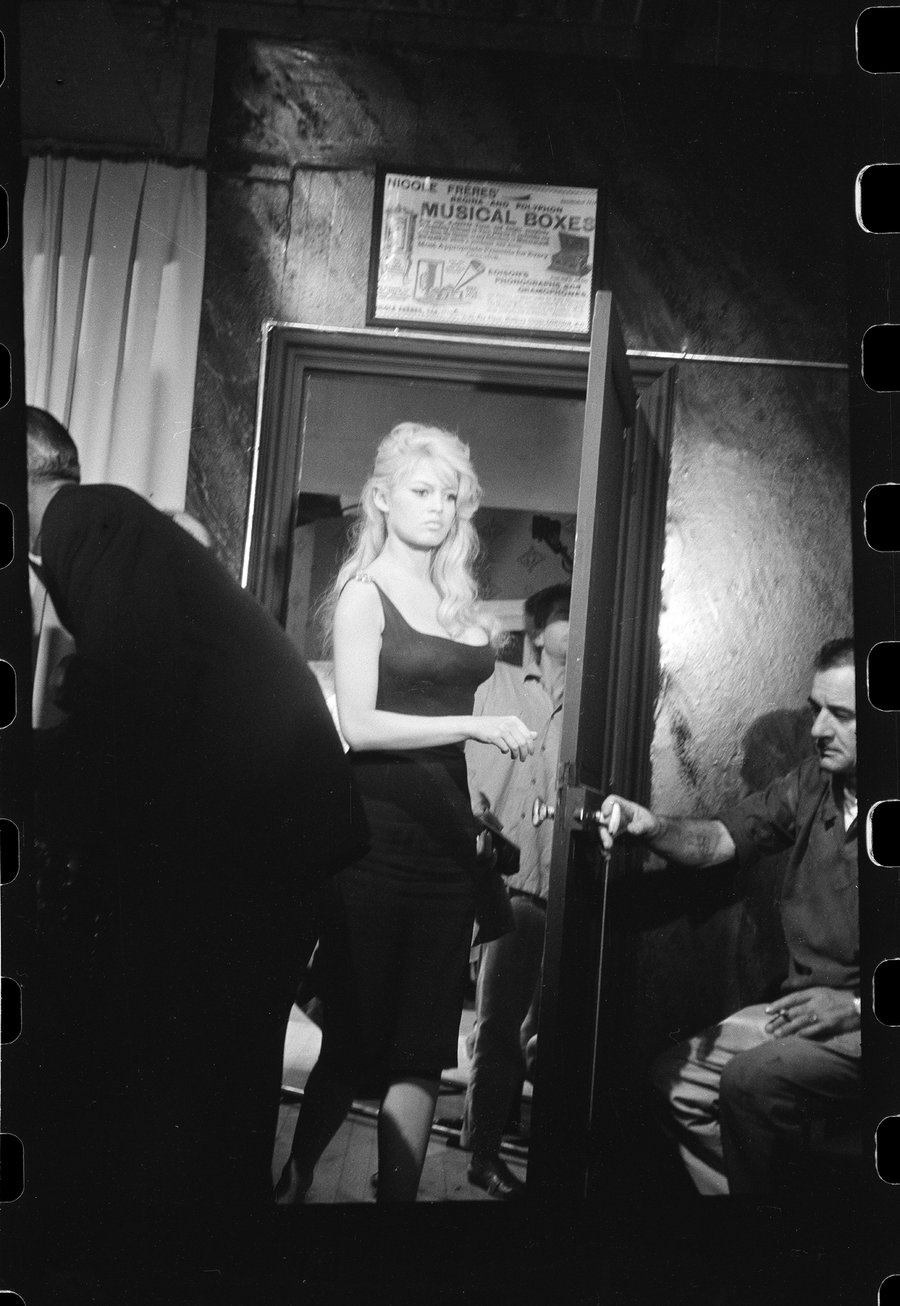 Image of Ms. Brigitte Bardot on set 1959
